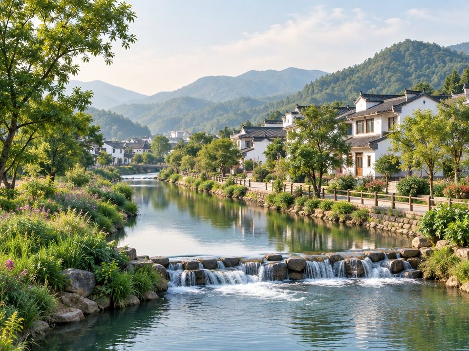 浙江安吉余村生态风光