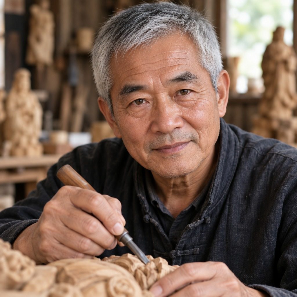 非遗传承人李木匠肖像
