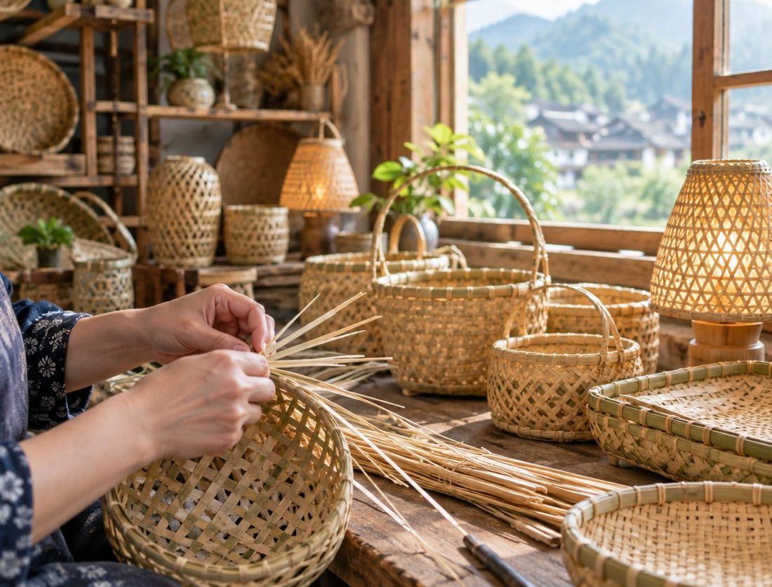 手工竹编工艺品