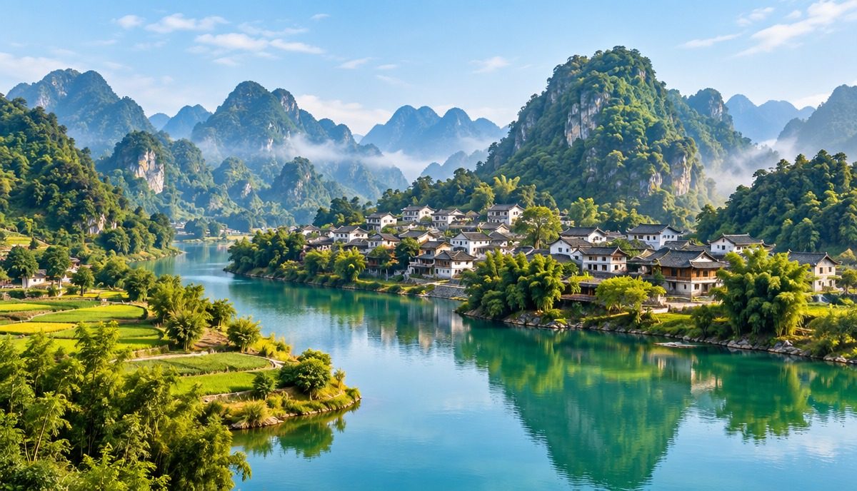 湖畔青山间的省级文旅乡村