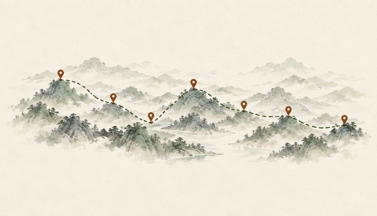 串联山水乡村的重点旅游线路沿途风光
